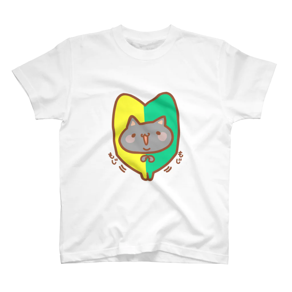 mai_illust_boxの初心者マーク（黒猫） Regular Fit T-Shirt