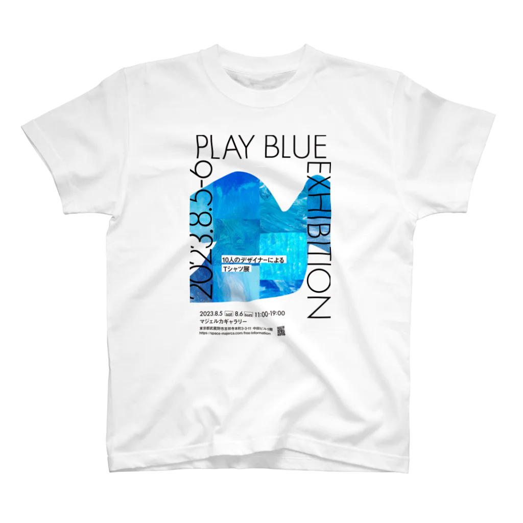 YUKA WATANABE | YUKASUKE Designの【展示DM Tシャツ】PLAY BLUE EXHIBITION スタンダードTシャツ