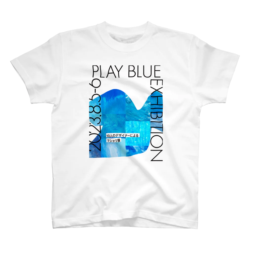 YUKA WATANABE | YUKASUKE Designの【展示DM Tシャツ②】PLAY BLUE EXHIBITION  スタンダードTシャツ