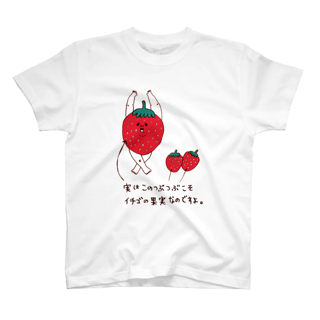 Drecome_Designのいちごの雑学 スタンダードTシャツ