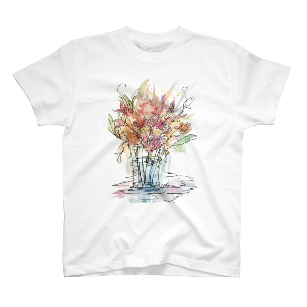 宇宙ﾕｰﾘﾝﾁｨのsuisai rakugaki (bouquet) スタンダードTシャツ