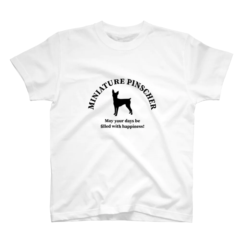 onehappinessのミニチュアピンシャー　happiness!　【One:Happiness】 スタンダードTシャツ