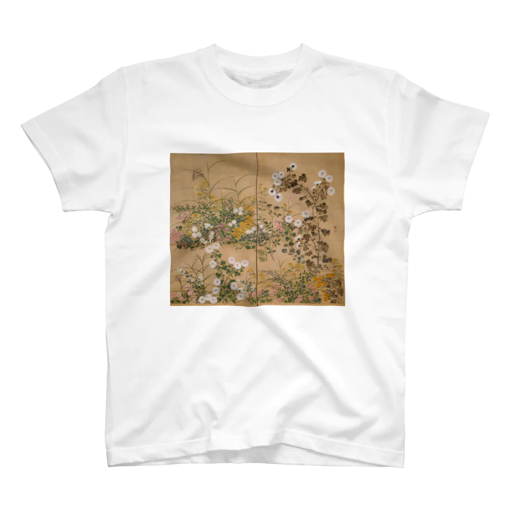 寿めでたや(ukiyoe)の日本画：尾形光琳_秋草図 右隻 Regular Fit T-Shirt