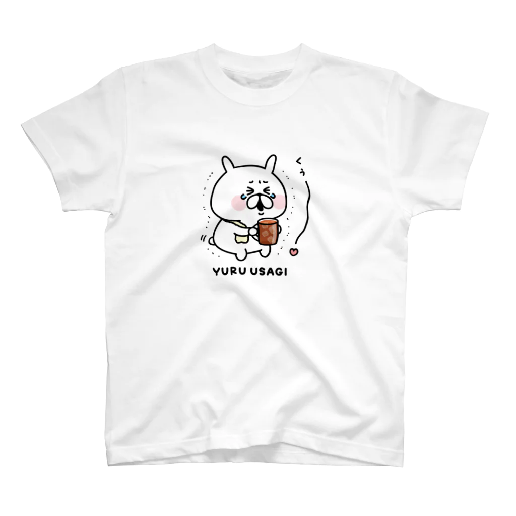 chococo_yuruusagiのゆるうさぎ　くぅ～♡麦茶 Regular Fit T-Shirt