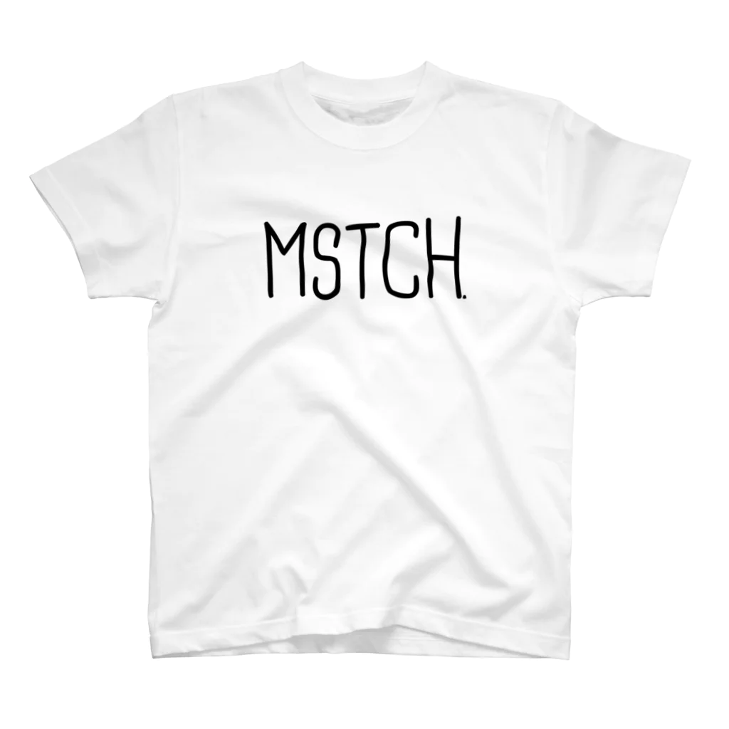 MUSUTCH（むすっち） SHOPの手書きMSTCH黒ロゴTシャツ スタンダードTシャツ