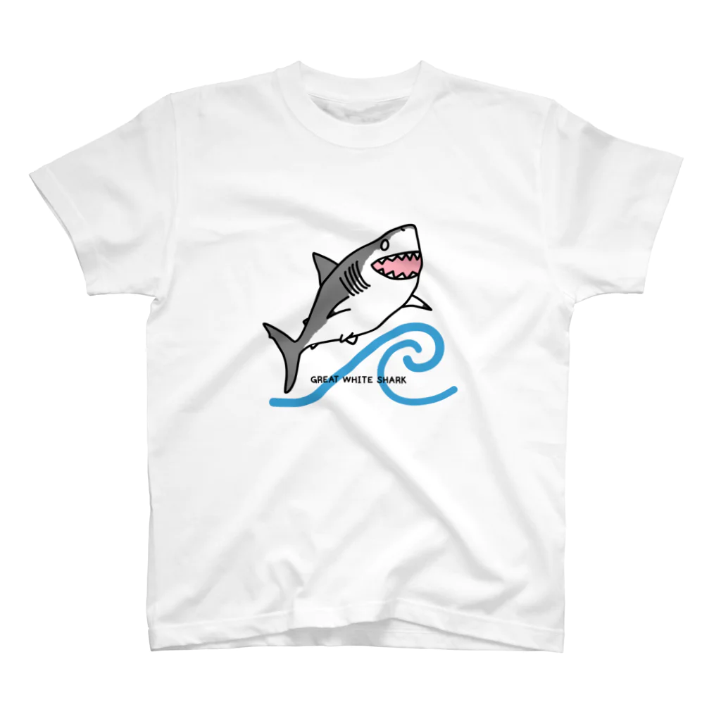 BLUENASHARKのホホジロザメ Regular Fit T-Shirt