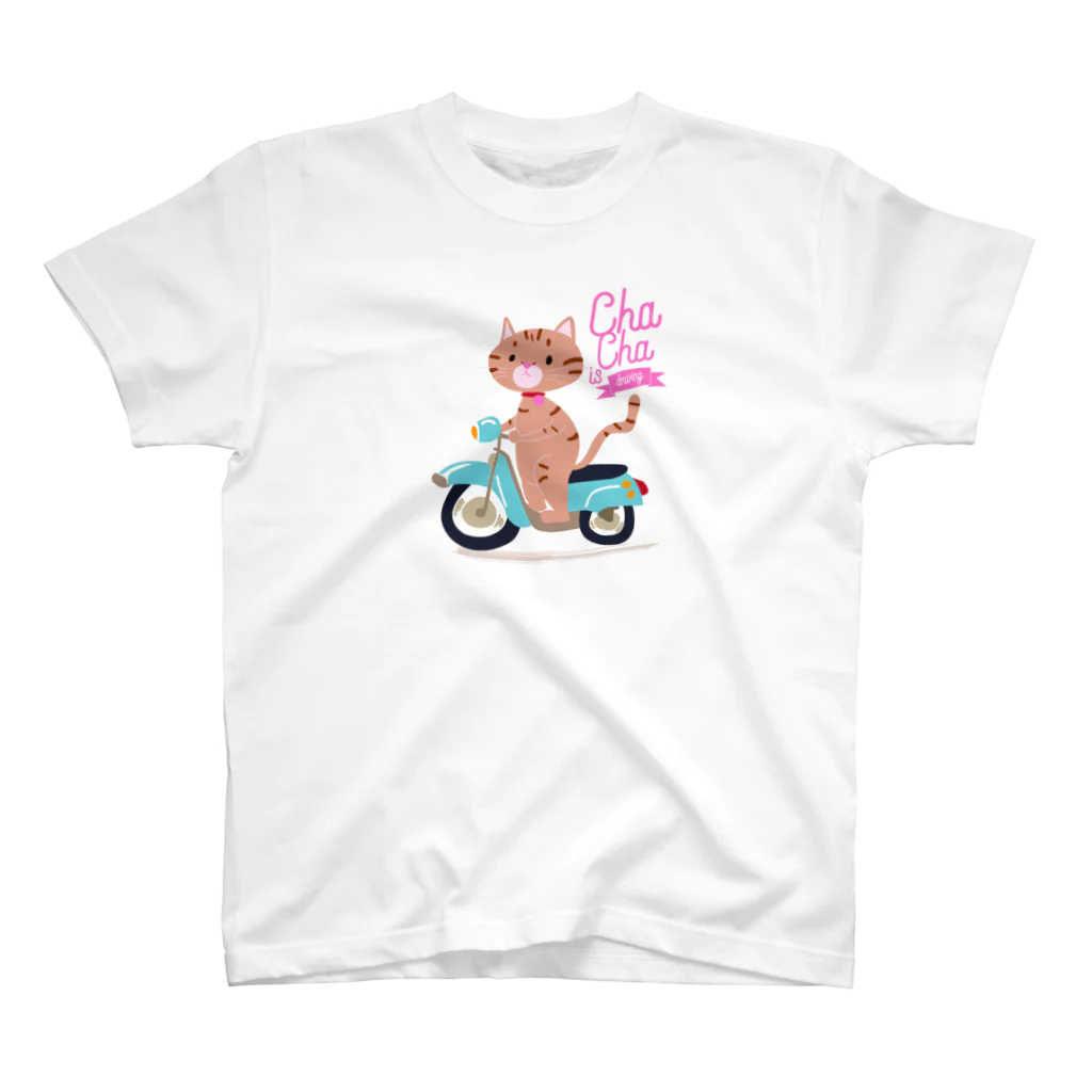 CATLESのネコ好き 猫柄 CATLES ChaCha is driving Regular Fit T-Shirt