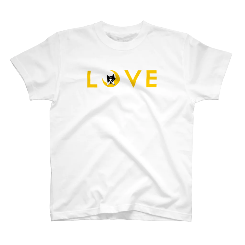 コチ(ボストンテリア)のボストンテリア(月LOVE)[v2.8k] スタンダードTシャツ