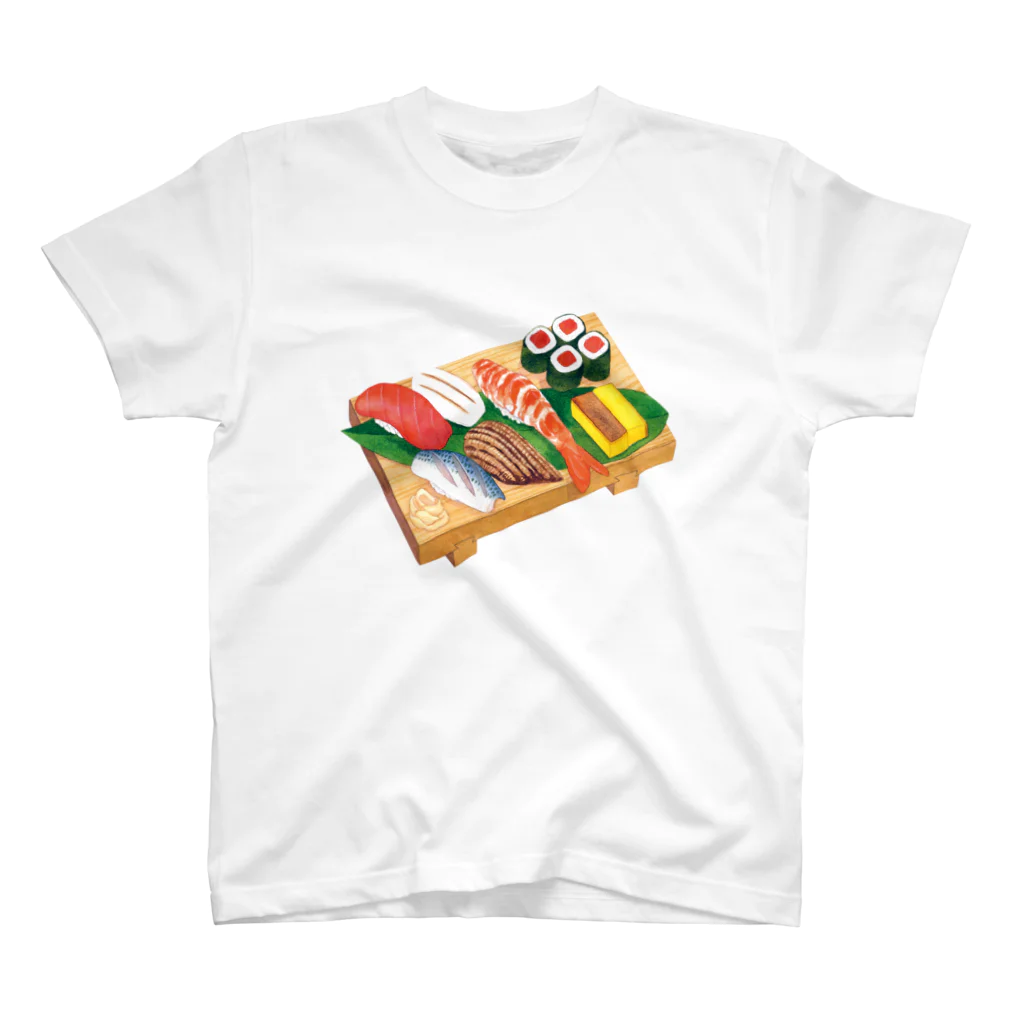 Miho MATSUNO online storeのEdo-style sushi (usu. nigirizushi) スタンダードTシャツ