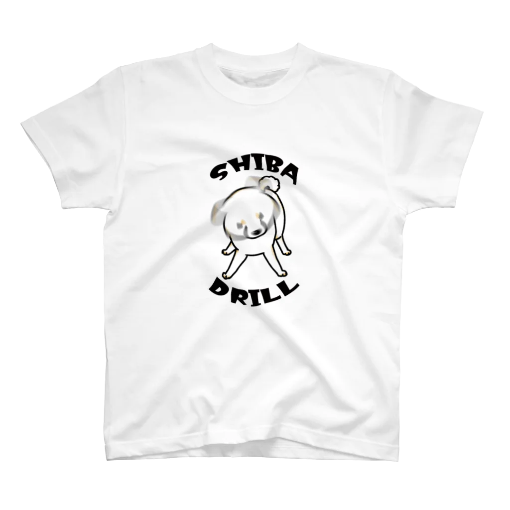 真希ナルセ（マキナル）の柴ドリル（白柴） スタンダードTシャツ