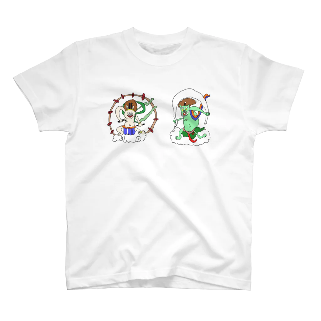 絵心ないOLの部屋着の風神雷神（前面ver） Regular Fit T-Shirt