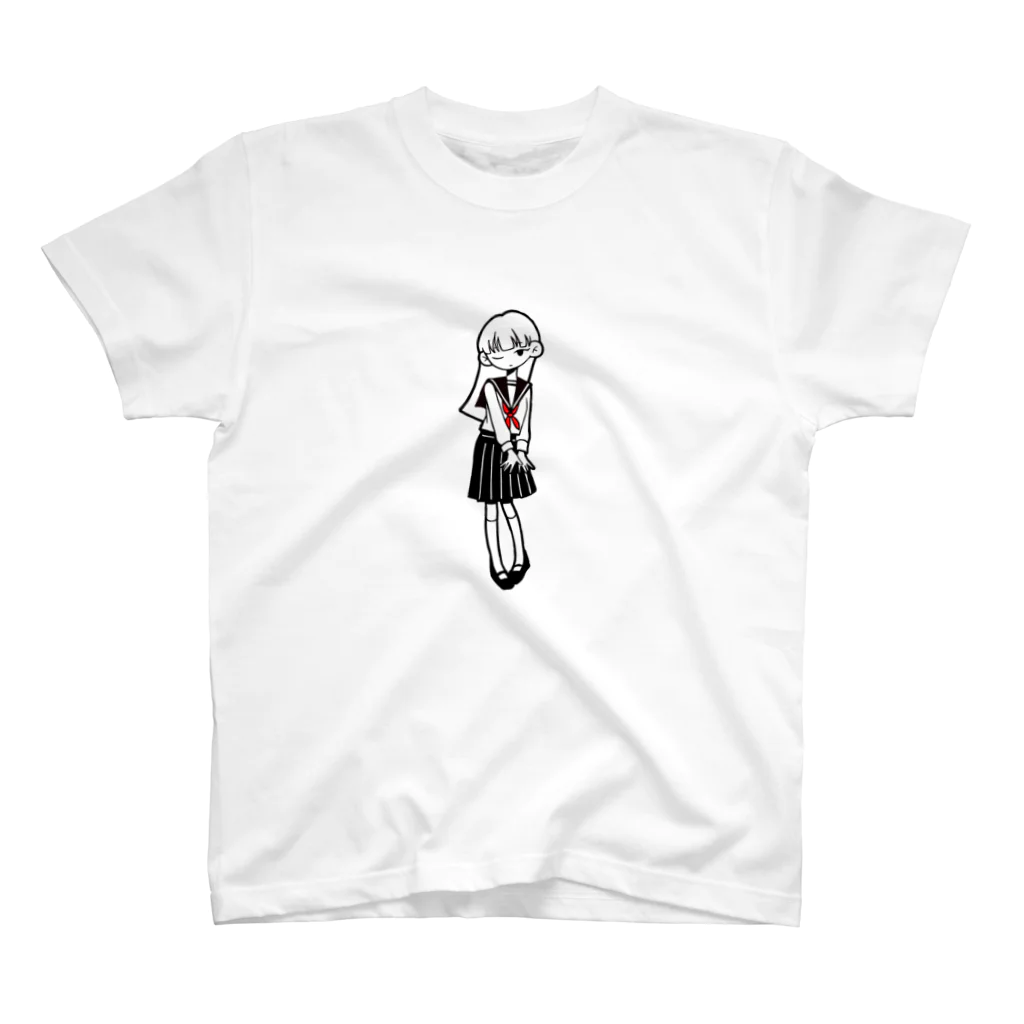 明嵐 斜陽　MIARASHI SHAYOU のセーラー女学生 スタンダードTシャツ