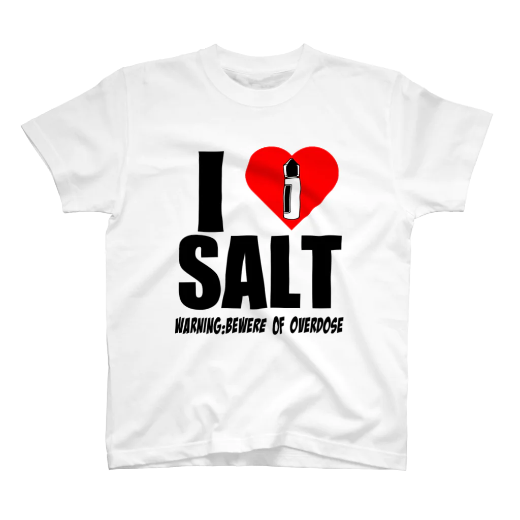 北浜標章製作所【kitahama emblem factory】のI LOVE SALT(白) スタンダードTシャツ