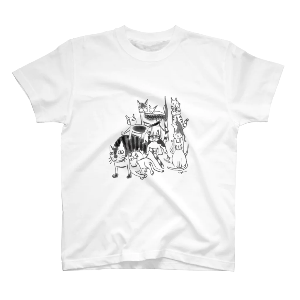 kazkiwiのNekodarake　＃001 スタンダードTシャツ