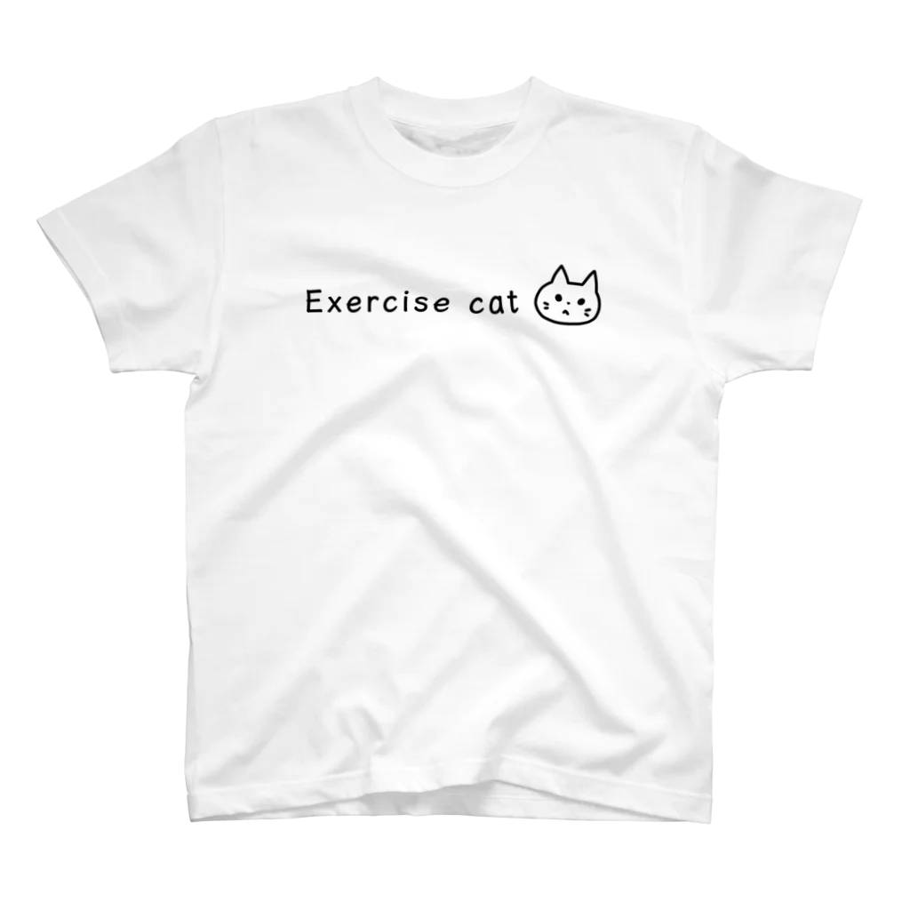 エクササイズ・キャットのエクササイズ キャット　間違い探し(背面) スタンダードTシャツ