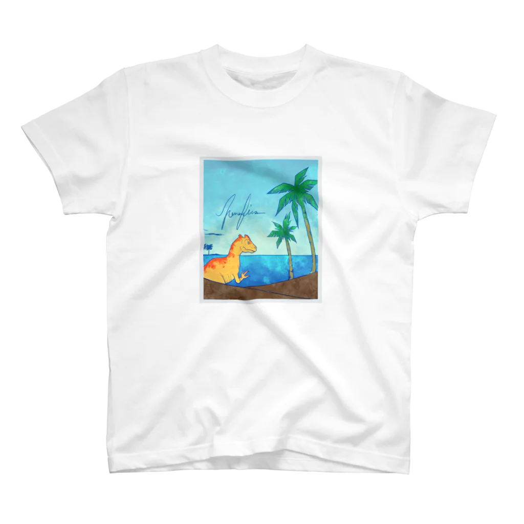 白亜画廊 SUZURI店のAllo in Beach Regular Fit T-Shirt