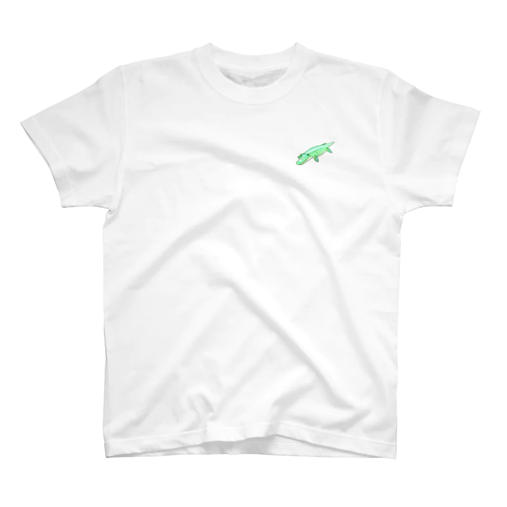 辰沼ディア🐲✴️Vtuber活動楽しい！！！のワニ魚（ワンポイント） Regular Fit T-Shirt