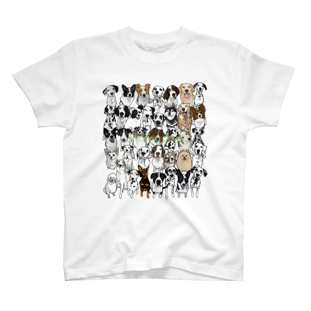 lily_dalmatianのWaiting dogs  スタンダードTシャツ