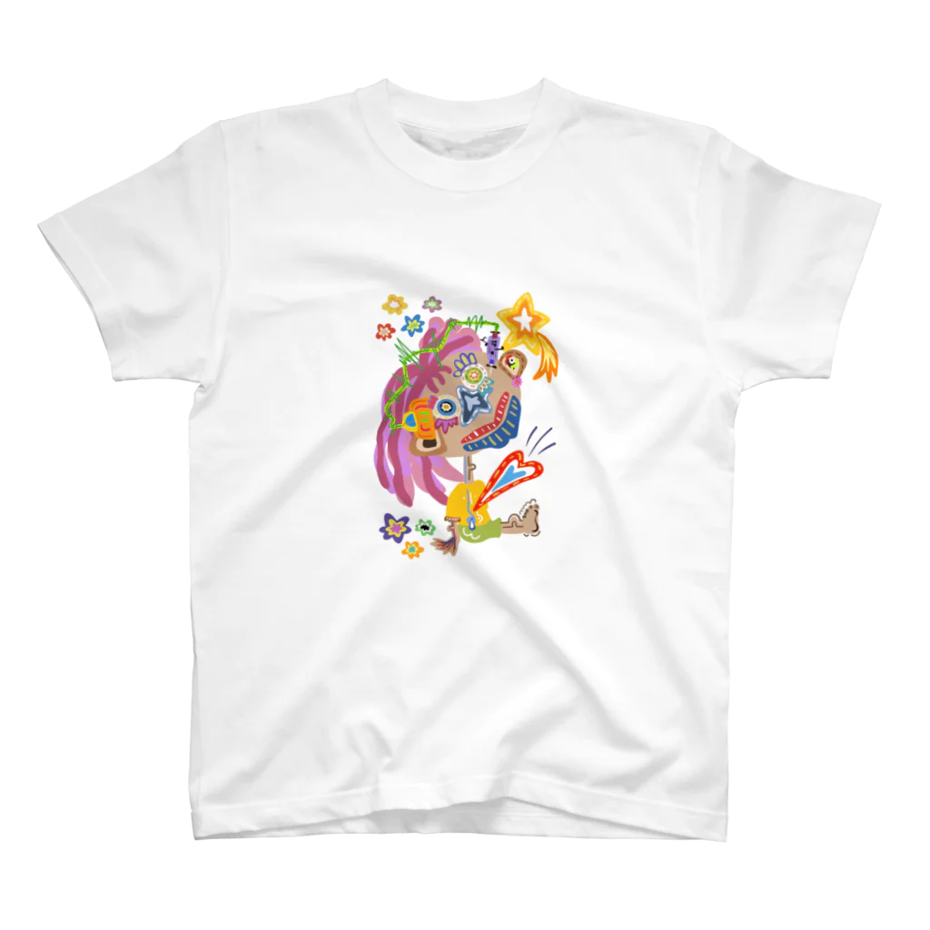 Colorful fam Earthの星ふる夜に スタンダードTシャツ