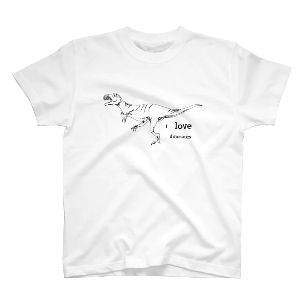 フジモトアイの◼️I love dinosaurs　 スタンダードTシャツ