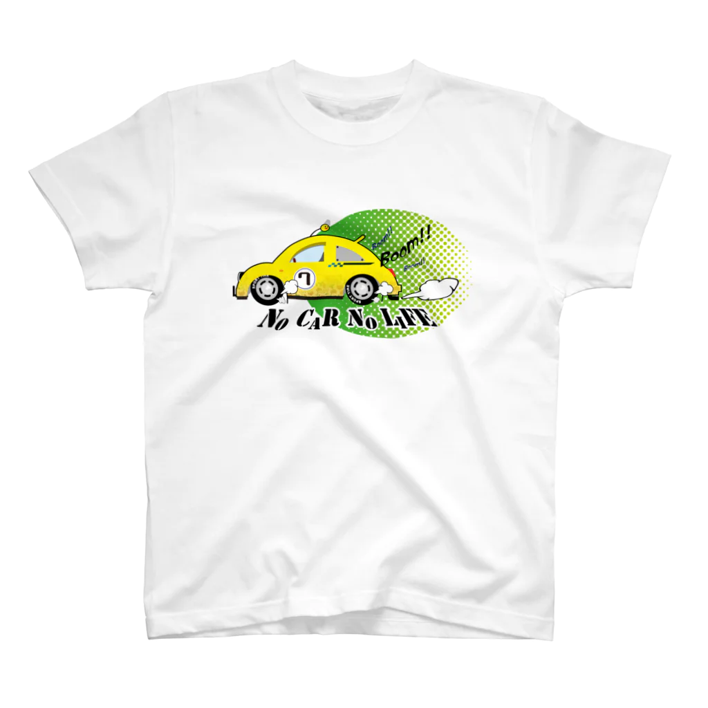 -Miyabi-のレトロスポーツカー No Car No Life スタンダードTシャツ