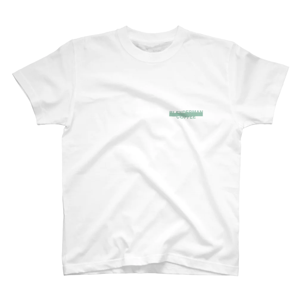 BLENDERMANのBASIC WHITE GREEN Regular Fit T-Shirt