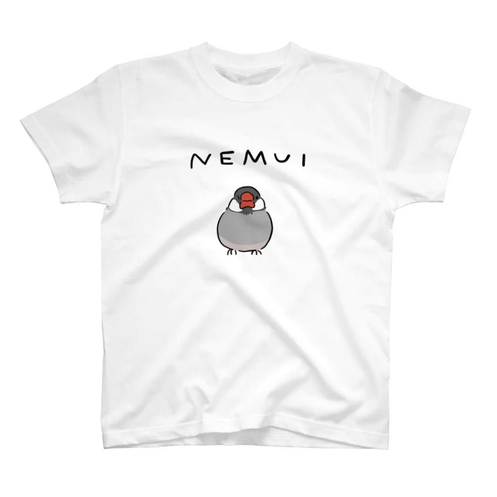 ぴぴSHOPのNEMUIノーマル文鳥 Regular Fit T-Shirt