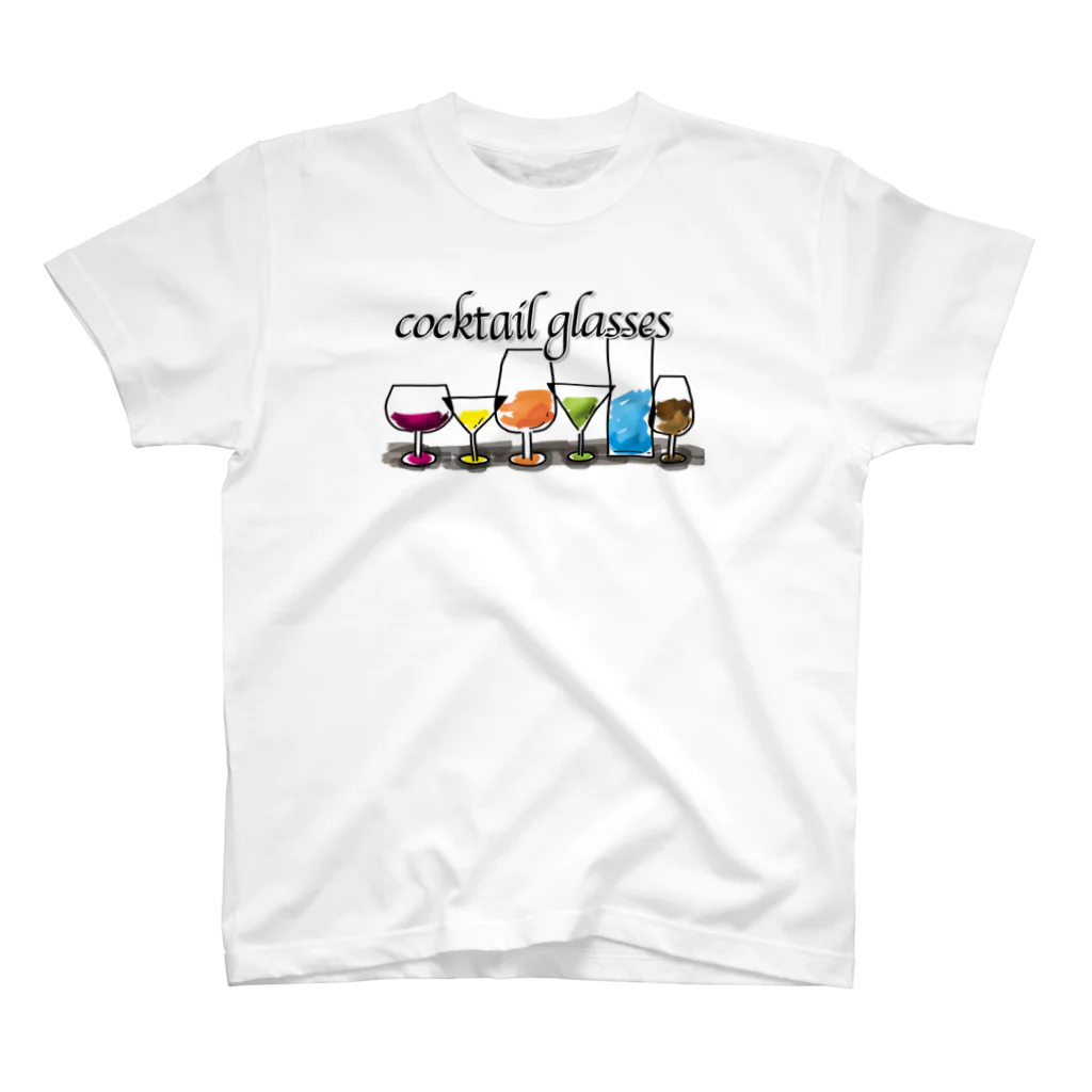 sari'sのカクテルグラス/Cocktail Glasses Regular Fit T-Shirt