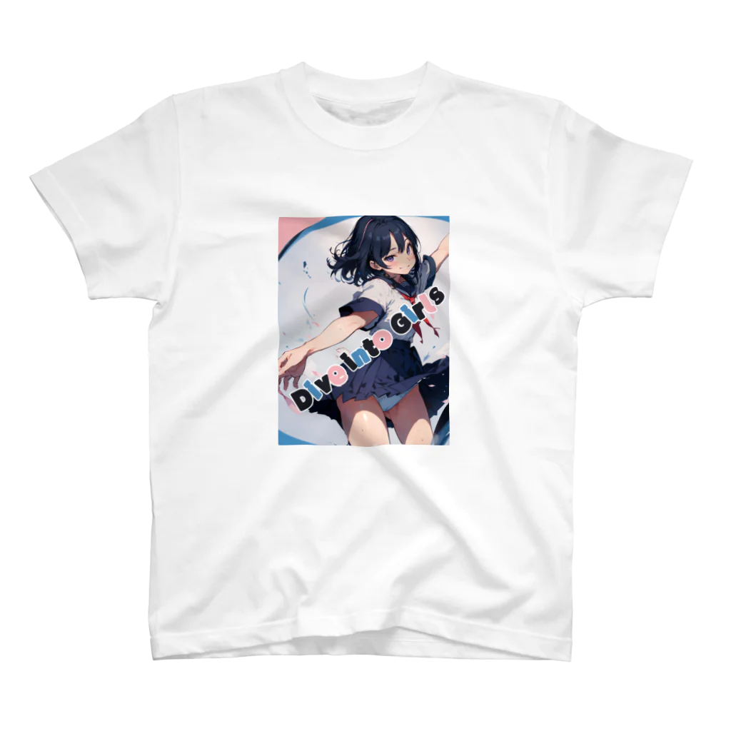 sugar01evilのDive into Girls #2 Regular Fit T-Shirt