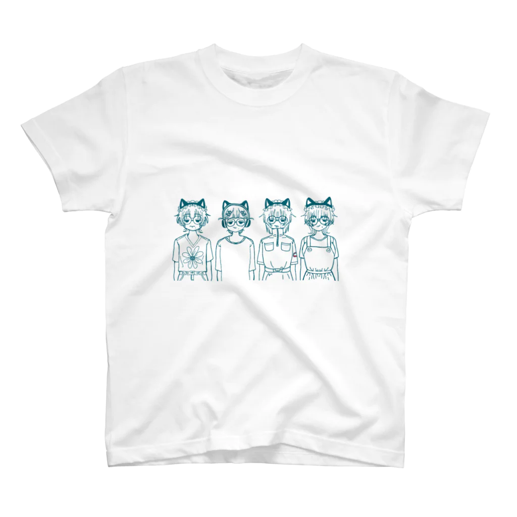 酒丸酔子🐱🍺の夏私服酒丸～シンプル～ スタンダードTシャツ