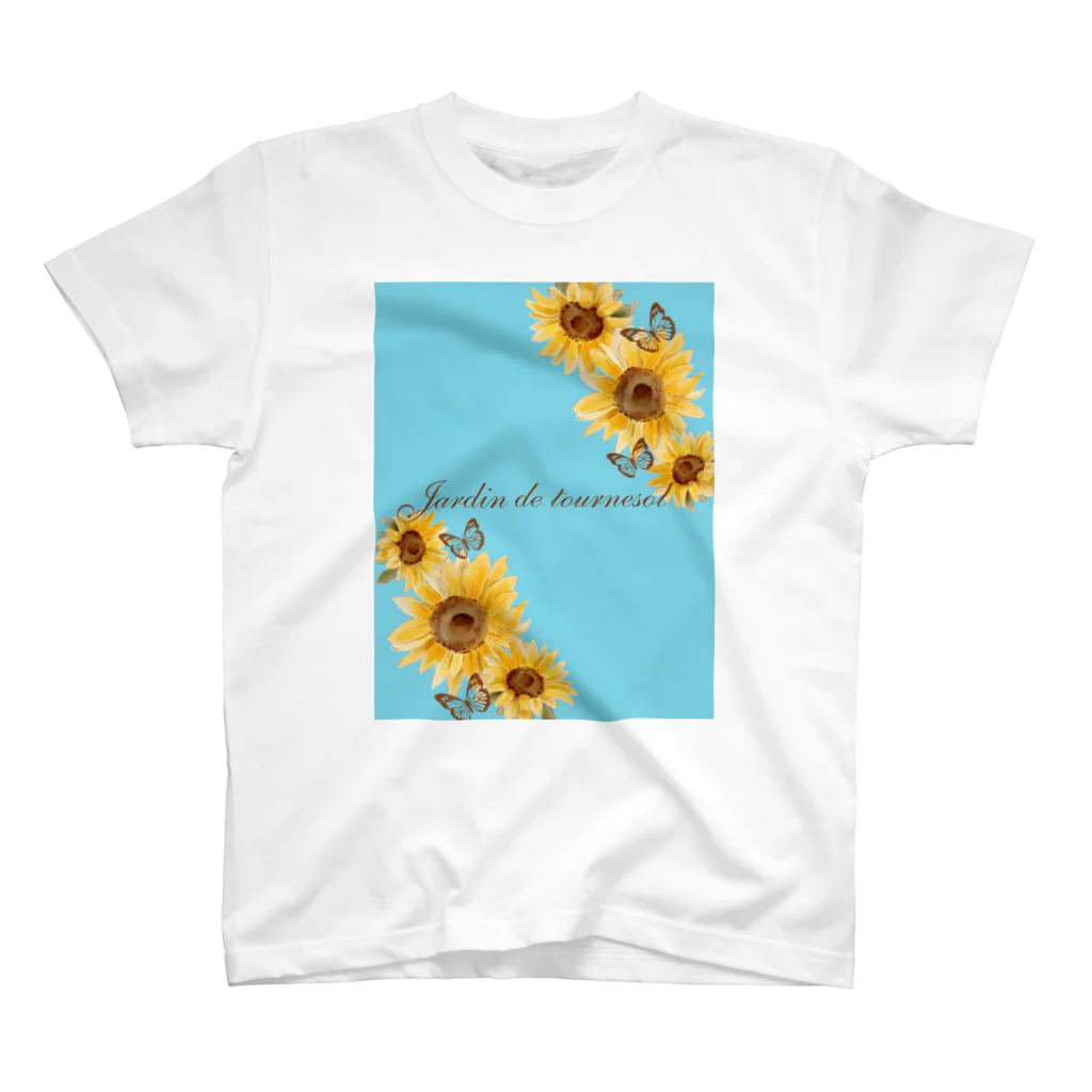 🦋Papillon de la lune🌙のJardin de tournesol（ひまわりの庭）シリーズ スタンダードTシャツ