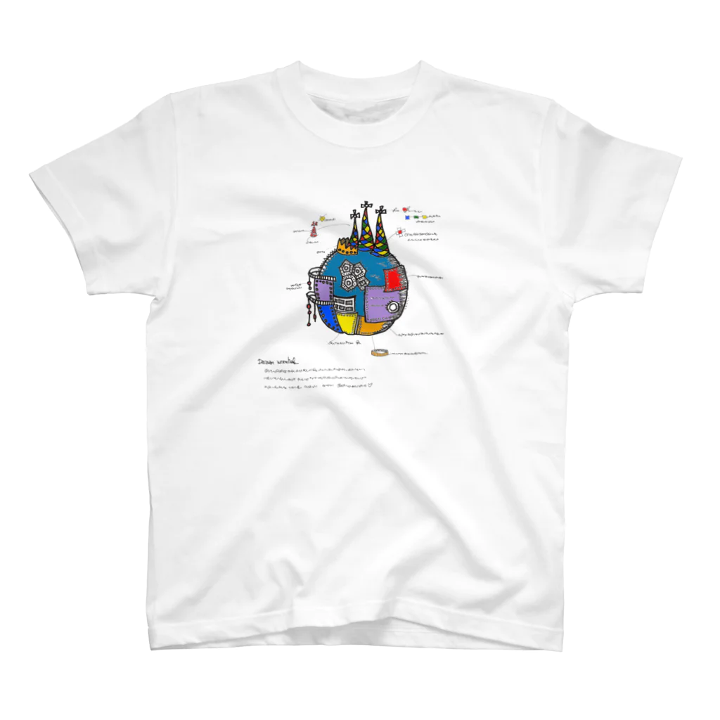 Daisan Wormholeの旅する人工惑星/ロゴFront スタンダードTシャツ