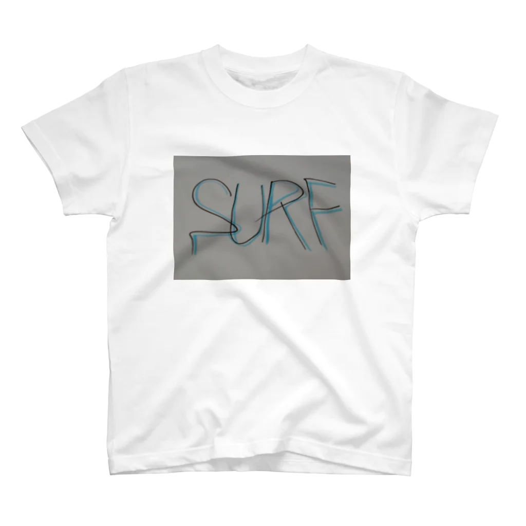 SURF810のSURF 文字(青影) スタンダードTシャツ