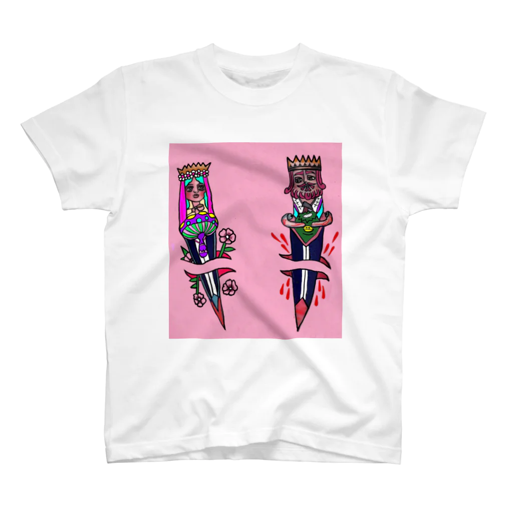 hide_and_seekのSword Daddy and Mommy⭐︎PINK スタンダードTシャツ