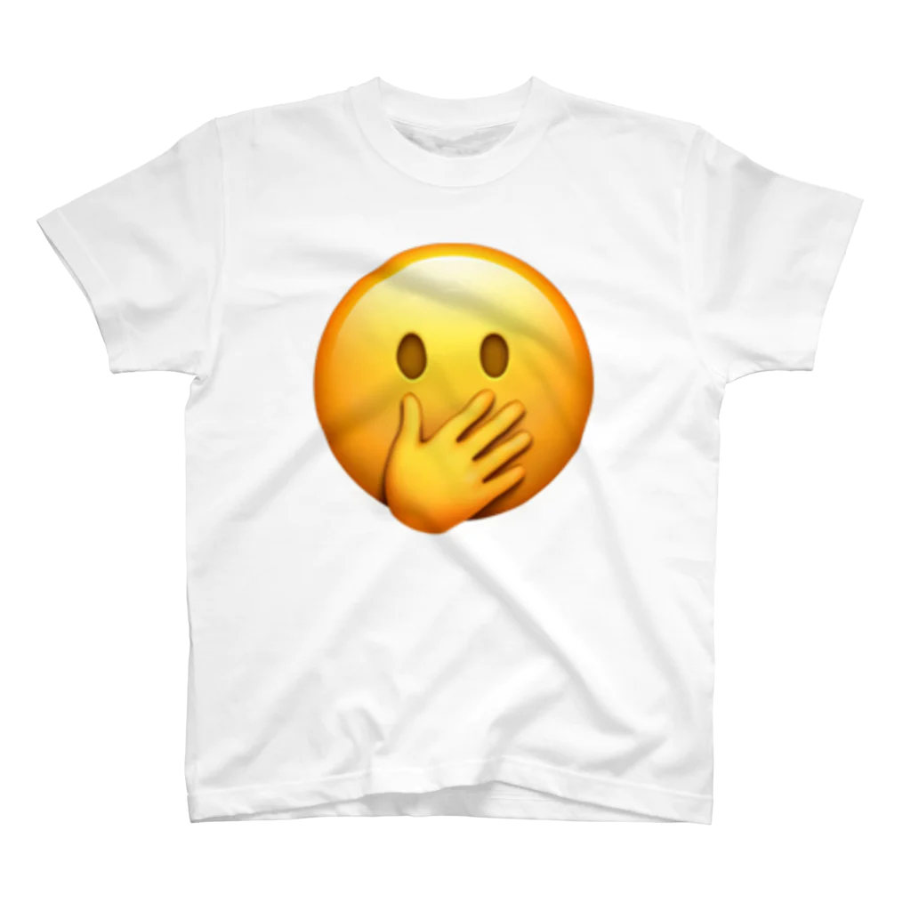ヲトトイグラフィックスのFace With Hand Over Mouth Regular Fit T-Shirt
