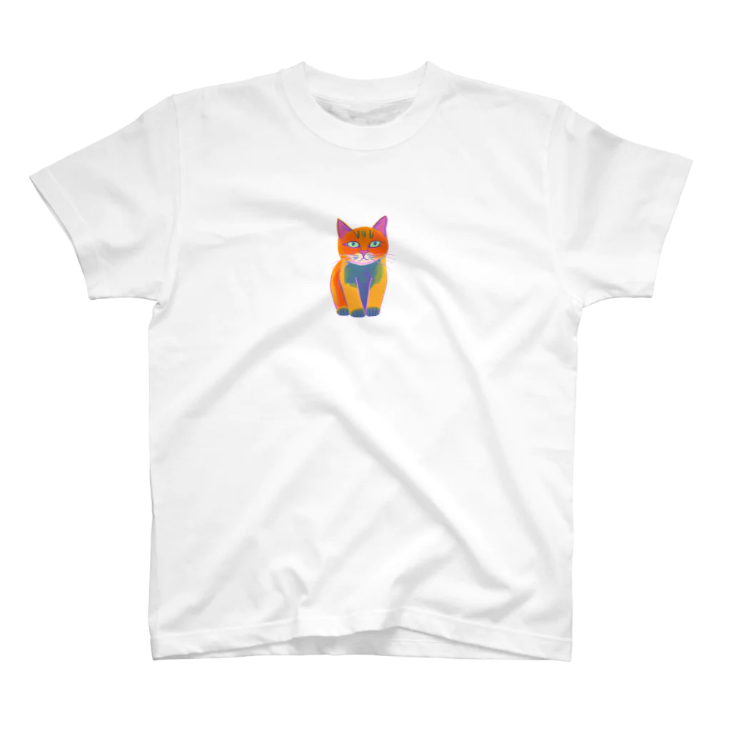 Polar Bear Shopの猫（カラフル） Regular Fit T-Shirt