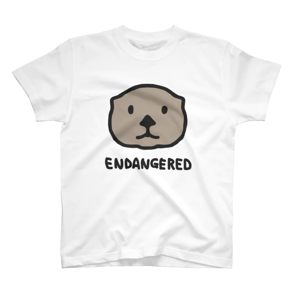 BISCUITのラッコのしおたん ENDANGERED スタンダードTシャツ