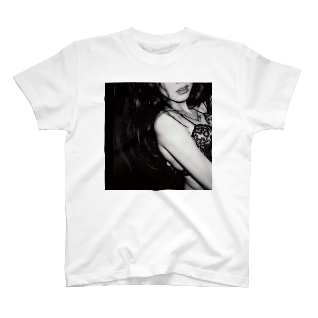 SOKICHISAITOのThe Intersection of a Turning Woman and AI: A Genesis of New Life #011 #forntprint スタンダードTシャツ