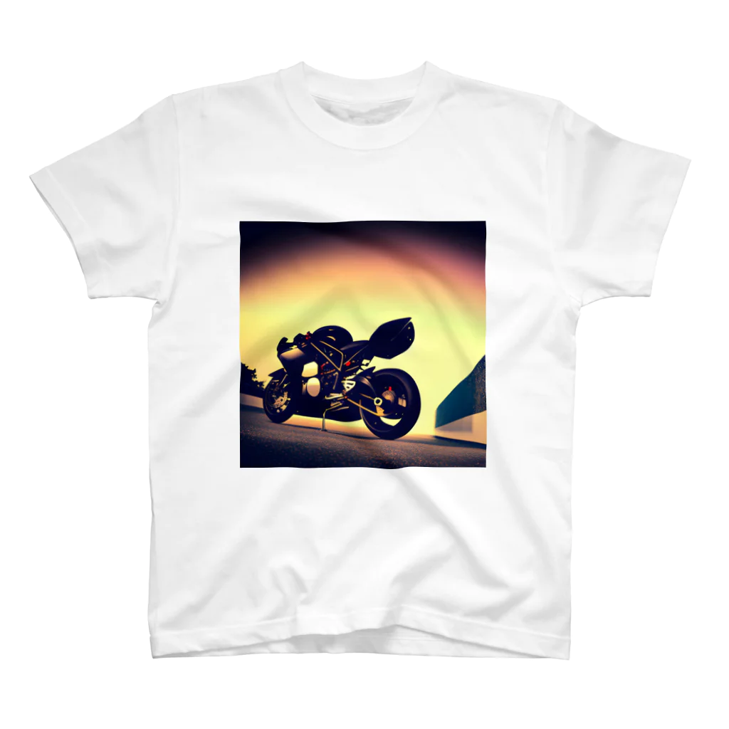 Starssevenの独創的なバイクプリント スタンダードTシャツ