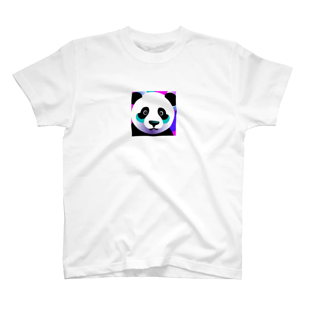 クリエイティブ・クリーチャーショップの蛍光ポップPANDA Regular Fit T-Shirt