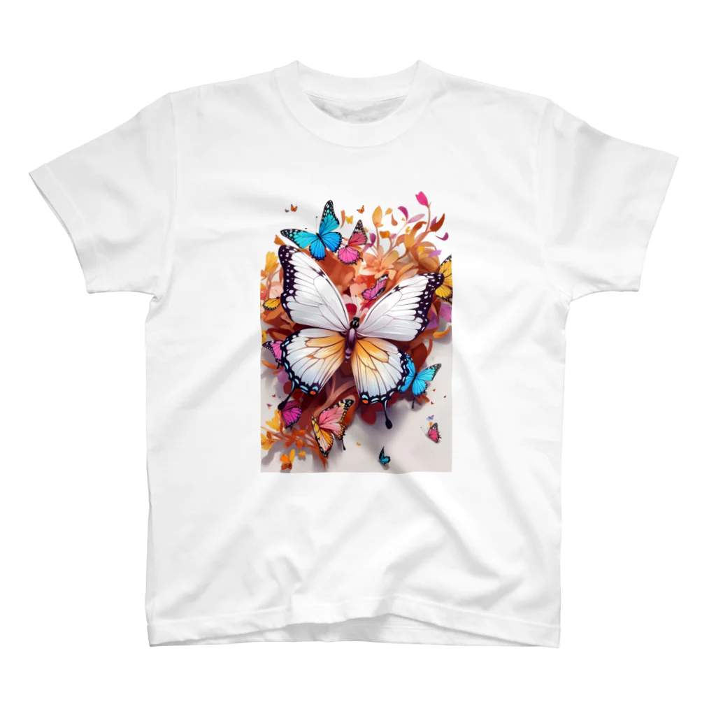 ちょもらんまのColorful butterflies スタンダードTシャツ