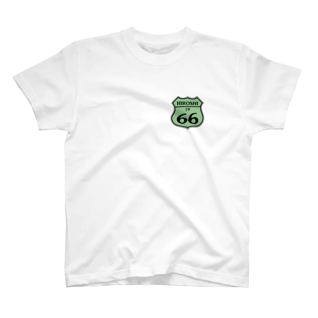 NfMのHIROSHIのルート66＿緑 Regular Fit T-Shirt