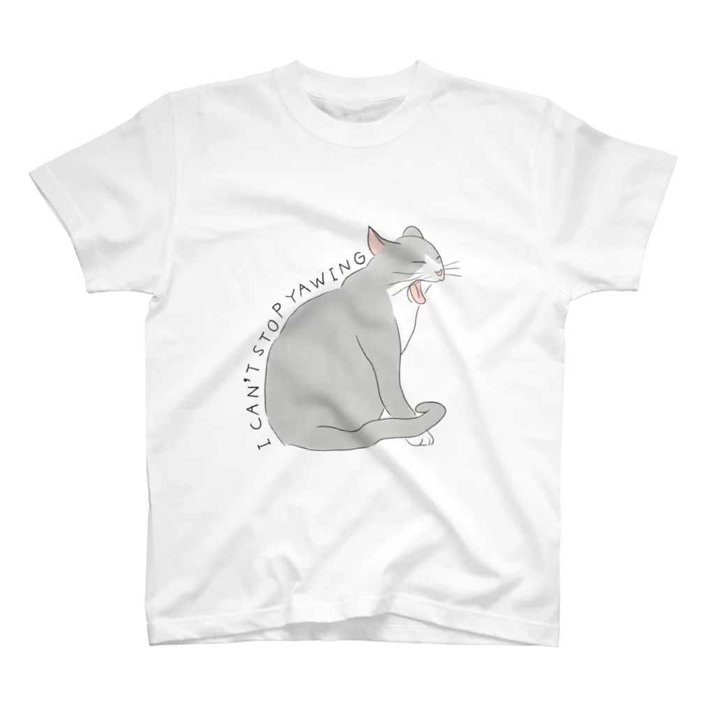 PonPonのyawing cat 2 Regular Fit T-Shirt