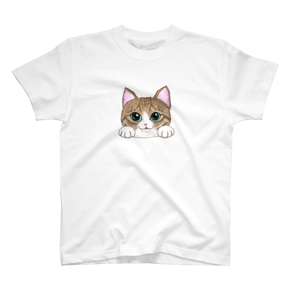 猫舌屋の猫舌屋の看板猫さん（顔アップ） スタンダードTシャツ