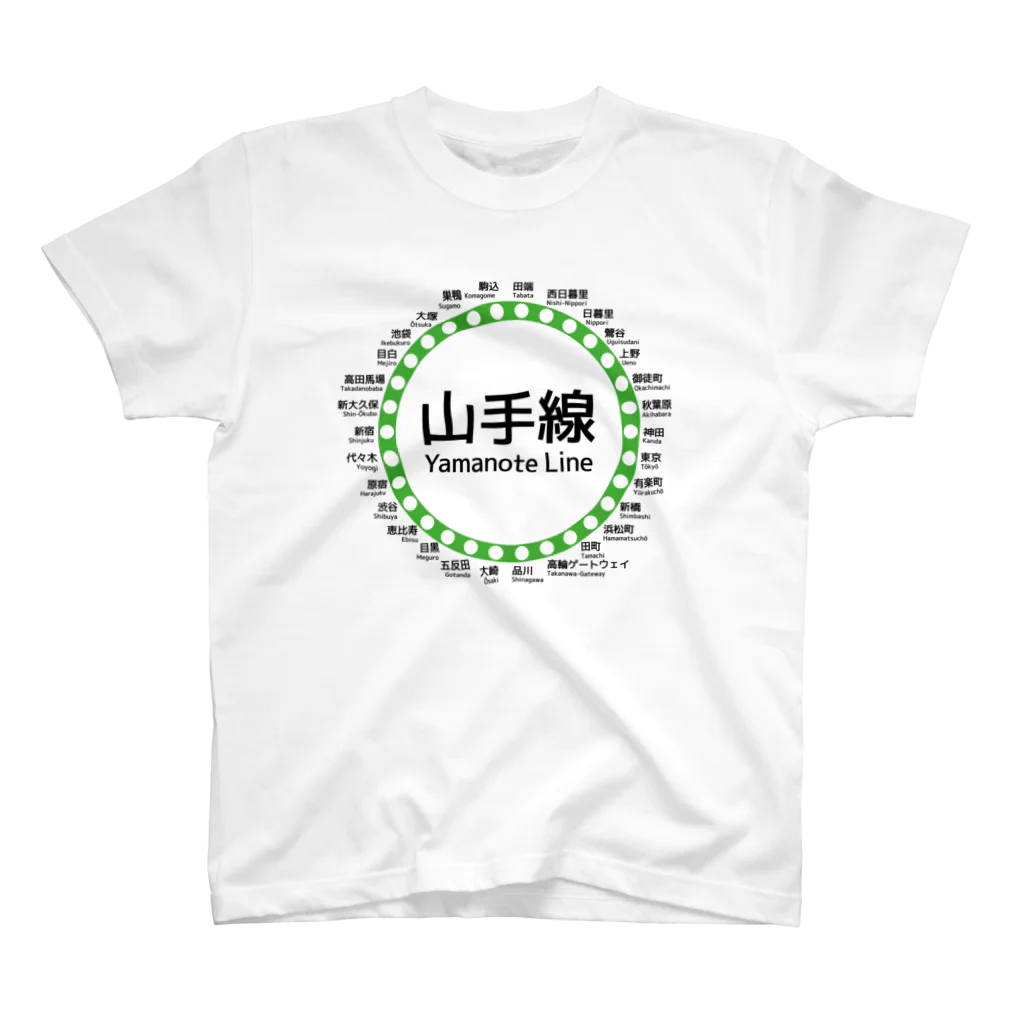 DRIPPEDのJR山手線路線図 スタンダードTシャツ