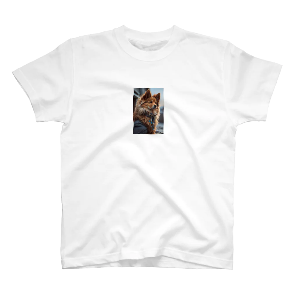 majuiceの凛々しい犬 Regular Fit T-Shirt