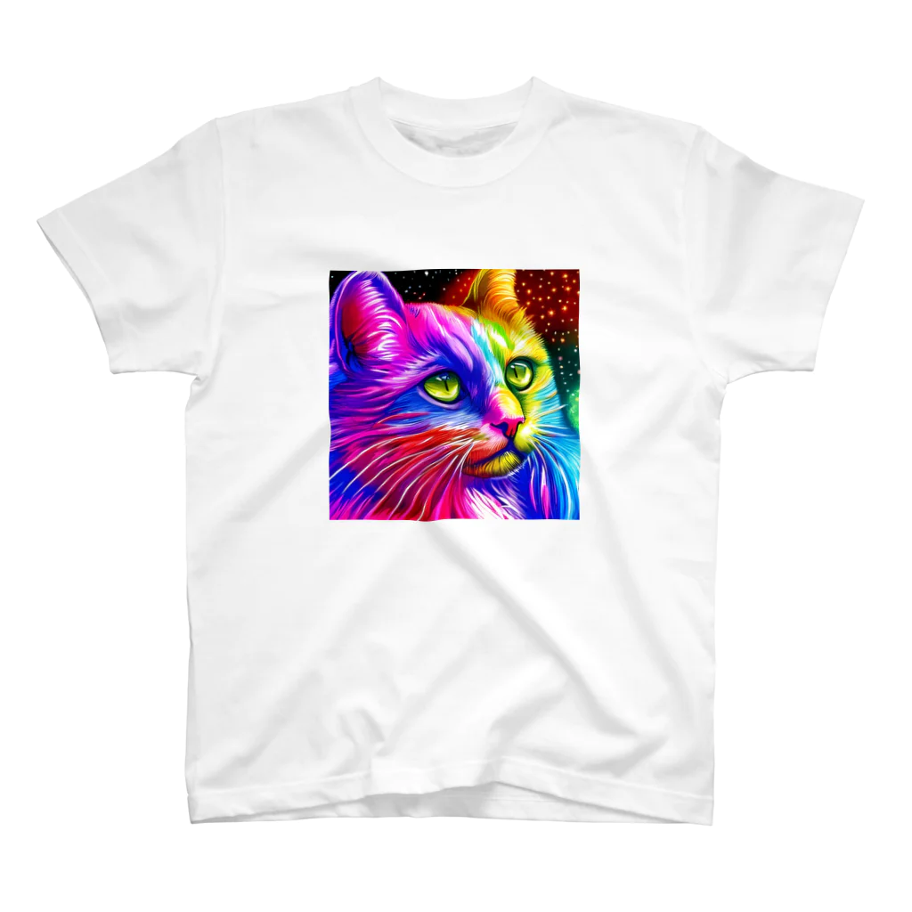 Nickのレインボー猫1号くん Regular Fit T-Shirt
