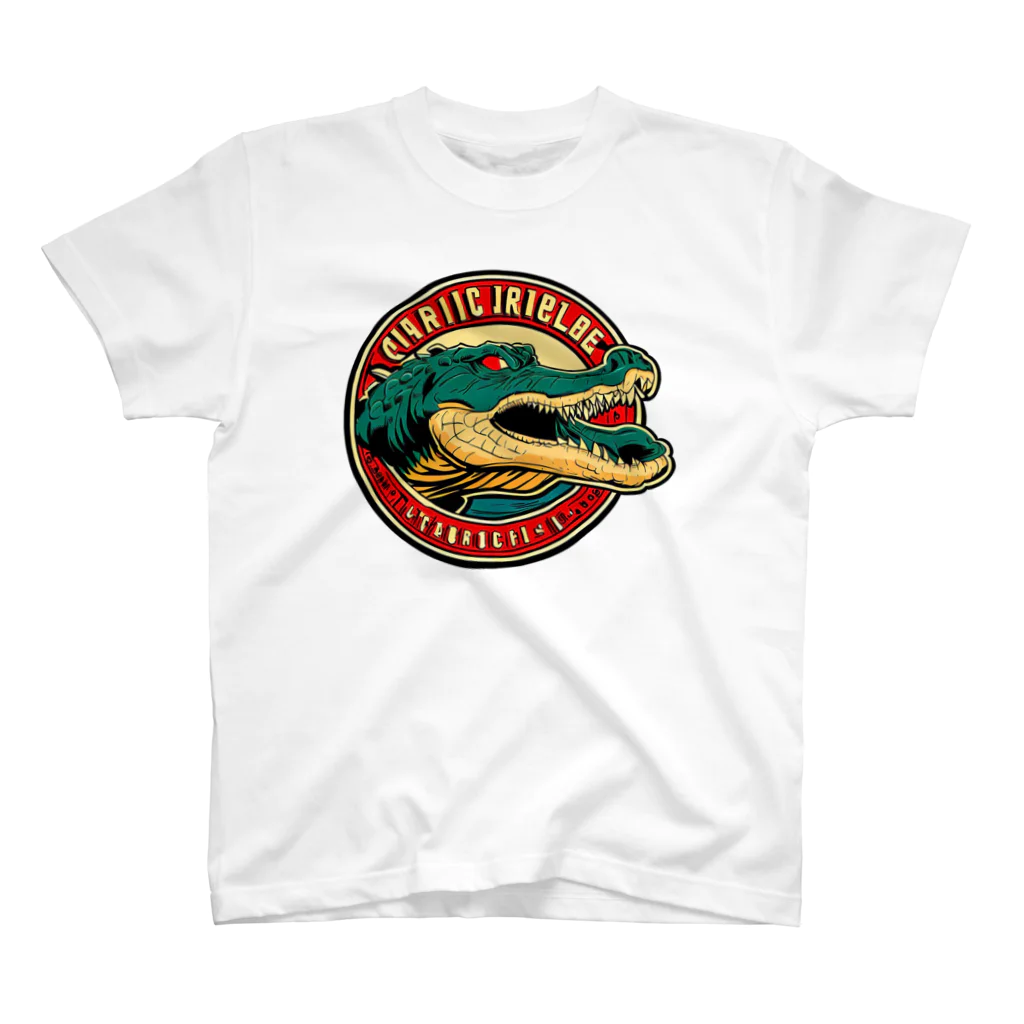 スバルSUZURI店のferocious crocodile 01 スタンダードTシャツ