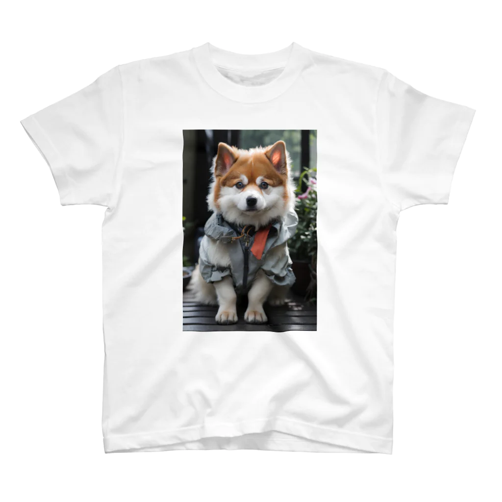 TATAKUKUのおしゃれな犬 Regular Fit T-Shirt