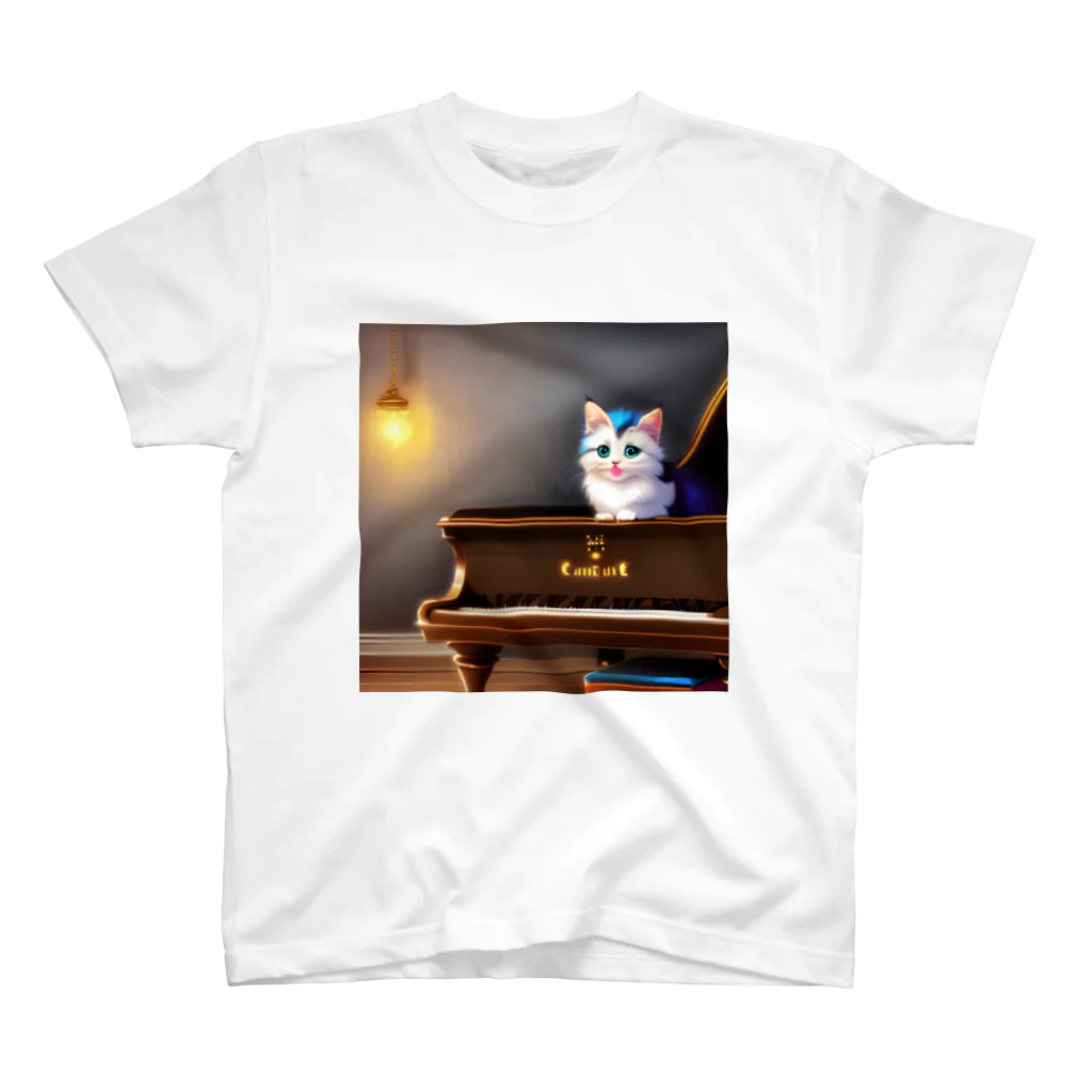 kitten pianistの子猫ピアニスト-2 スタンダードTシャツ